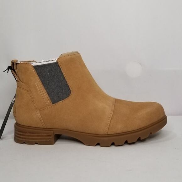 Sorel Women's Emelie III Chelsea Waterproof  Boots Size 10 Tawny Buff, Gum NWT - Picture 5 of 8